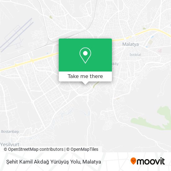 Şehit Kamil Akdağ Yürüyüş Yolu map