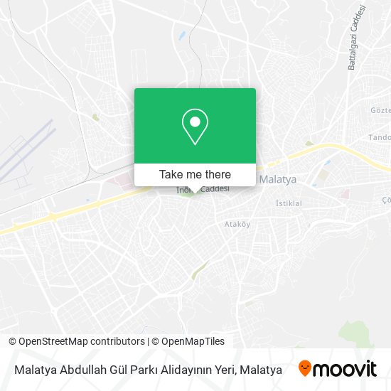 Malatya Abdullah Gül Parkı Alidayının Yeri map