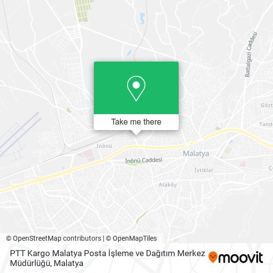 PTT Kargo Malatya Posta İşleme ve Dağıtım Merkez Müdürlüğü map