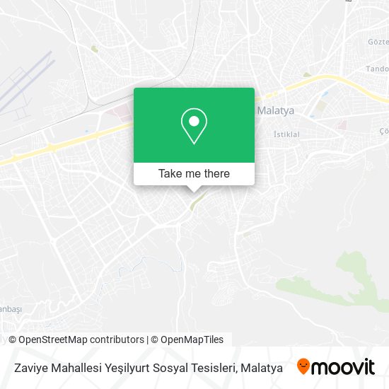 Zaviye Mahallesi Yeşilyurt Sosyal Tesisleri map