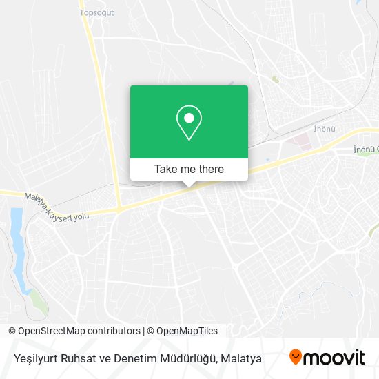 Yeşilyurt Ruhsat ve Denetim Müdürlüğü map