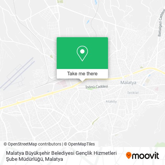 Malatya Büyükşehir Belediyesi Gençlik Hizmetleri Şube Müdürlüğü map