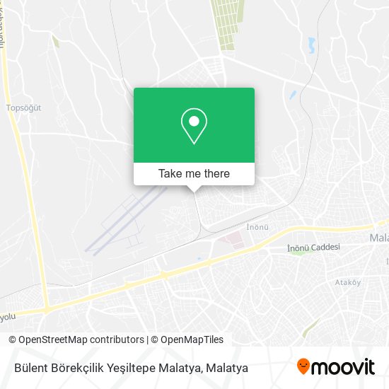 Bülent Börekçilik Yeşiltepe Malatya map