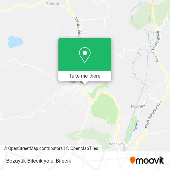 Bozüyük Bilecik yolu map