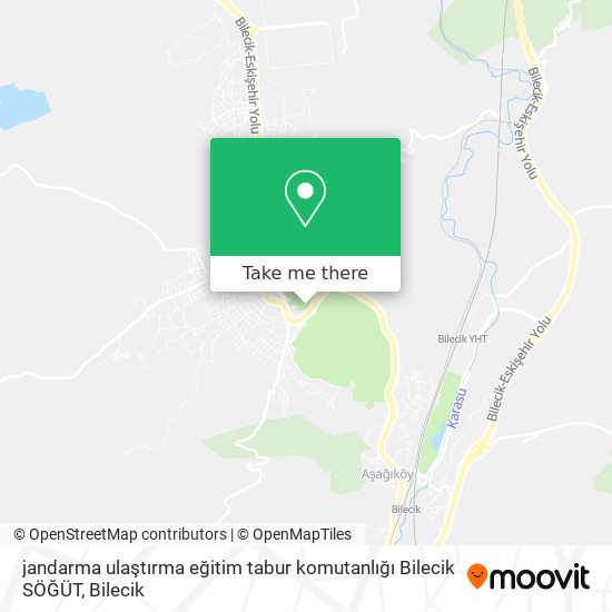jandarma ulaştırma eğitim tabur komutanlığı Bilecik SÖĞÜT map