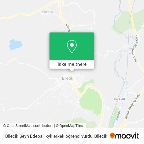 Bilecik Şeyh Edebali kyk erkek öğrenci yurdu map