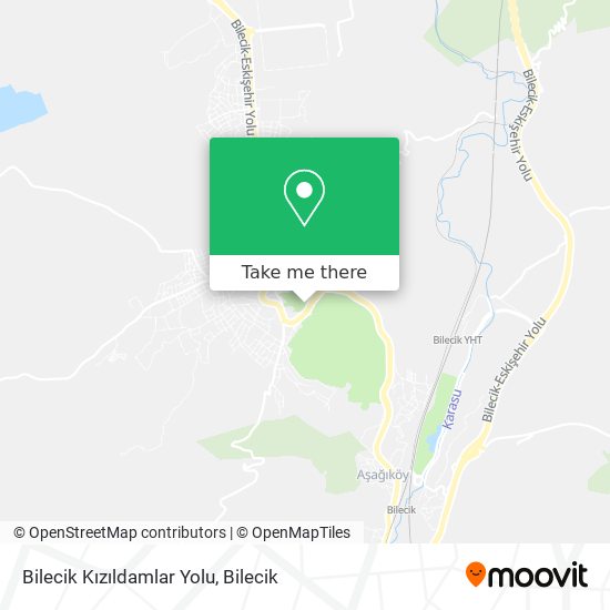 Bilecik Kızıldamlar Yolu map