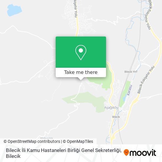 Bilecik İli Kamu Hastaneleri Birliği Genel Sekreterliği map