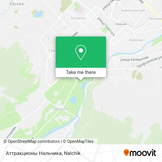 Аттракционы Нальчика map
