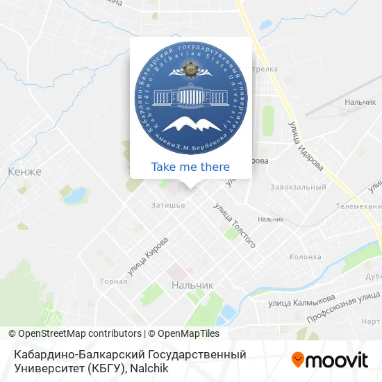 Кабардино-Балкарский Государственный Университет (КБГУ) map