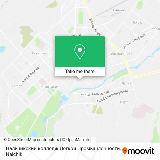Нальчикский колледж Легкой Промышленности map