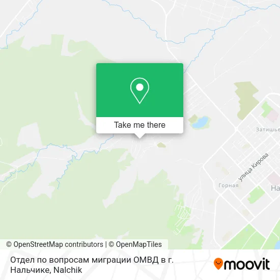 Отдел по вопросам миграции ОМВД в г. Нальчике map