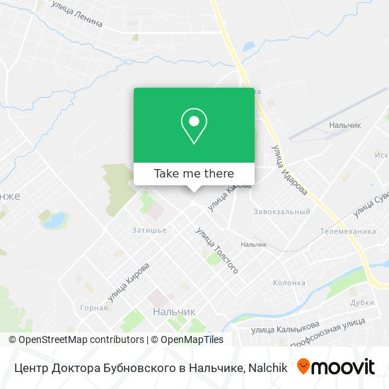 Центр Доктора Бубновского в Нальчике map