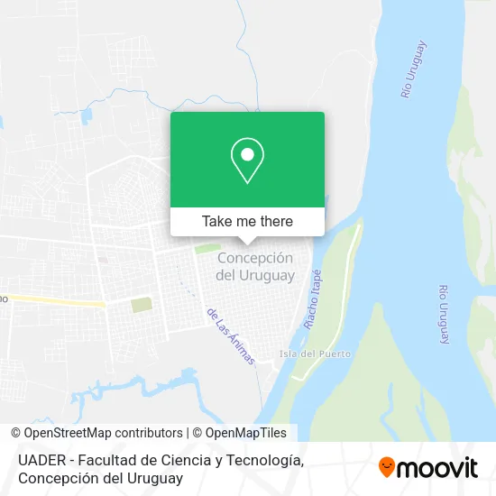 Mapa de UADER - Facultad de Ciencia y Tecnología