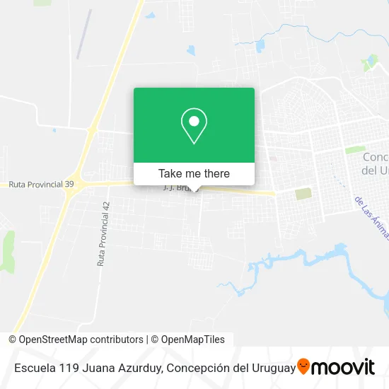 Mapa de Escuela 119 Juana Azurduy