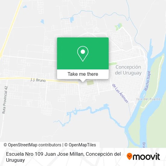 Mapa de Escuela Nro 109 Juan Jose Millan