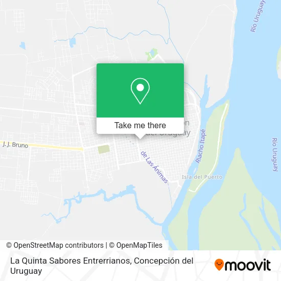Mapa de La Quinta Sabores Entrerrianos