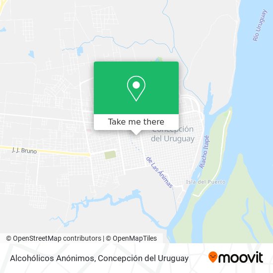 Alcohólicos Anónimos map