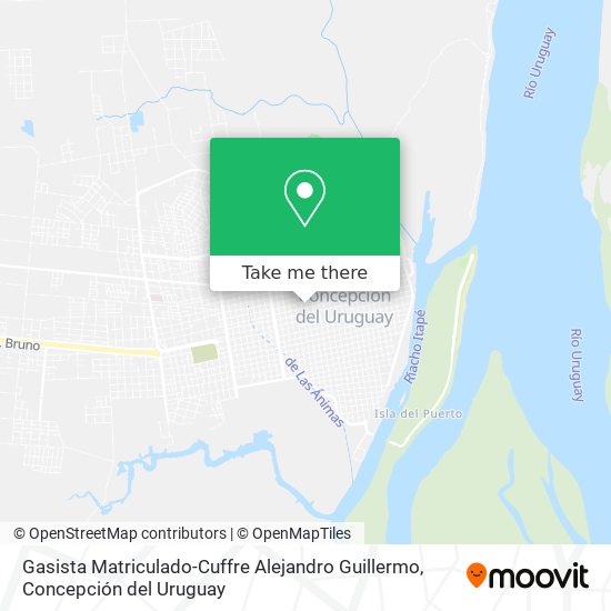 Mapa de Gasista Matriculado-Cuffre Alejandro Guillermo