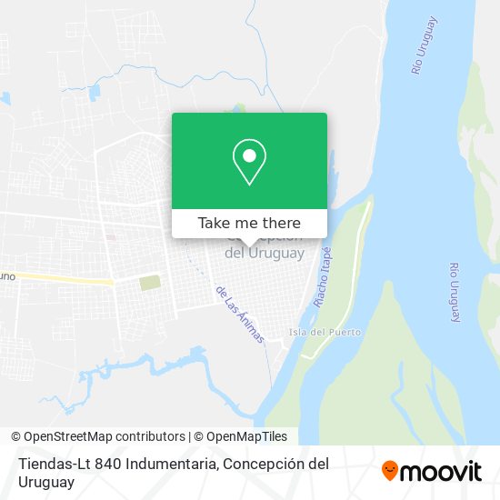 Tiendas-Lt 840 Indumentaria map