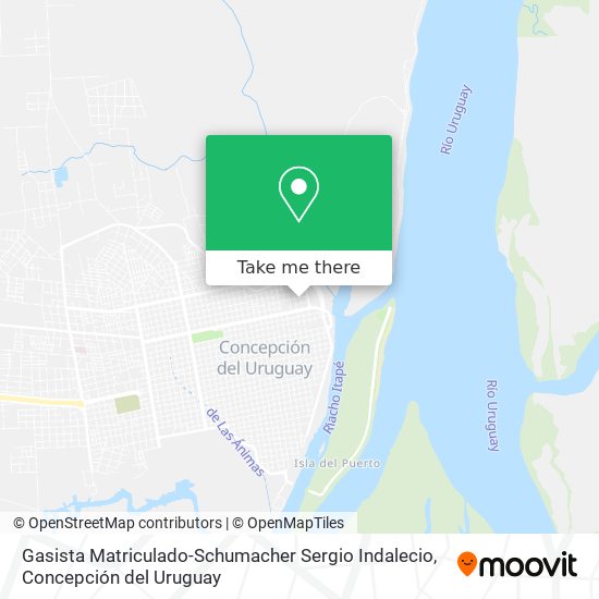 Mapa de Gasista Matriculado-Schumacher Sergio Indalecio
