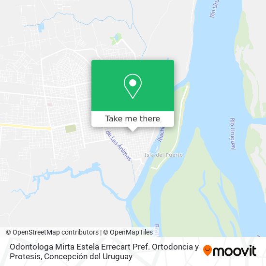 Odontologa Mirta Estela Errecart Pref. Ortodoncia y Protesis map