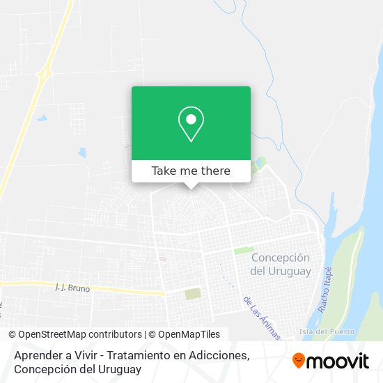 Aprender a Vivir - Tratamiento en Adicciones map