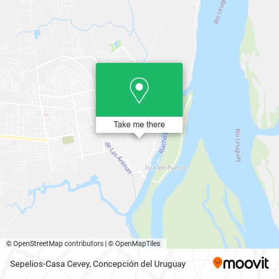 Sepelios-Casa Cevey map