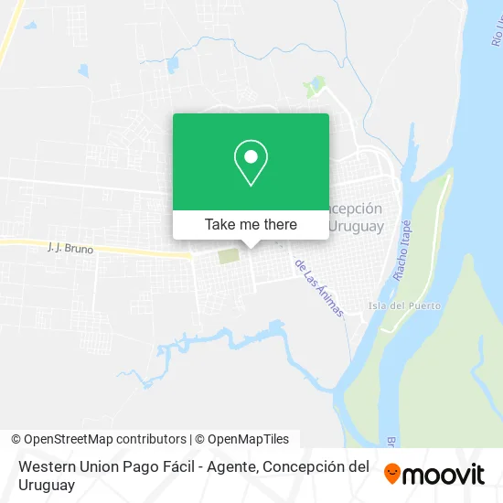 Mapa de Western Union Pago Fácil - Agente
