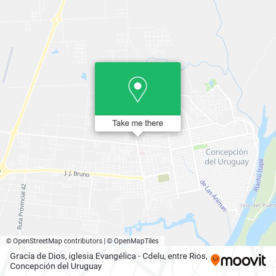 Gracia de Dios, iglesia Evangélica - Cdelu, entre Rios map
