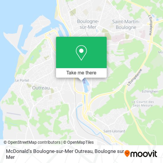 Mapa McDonald's Boulogne-sur-Mer Outreau