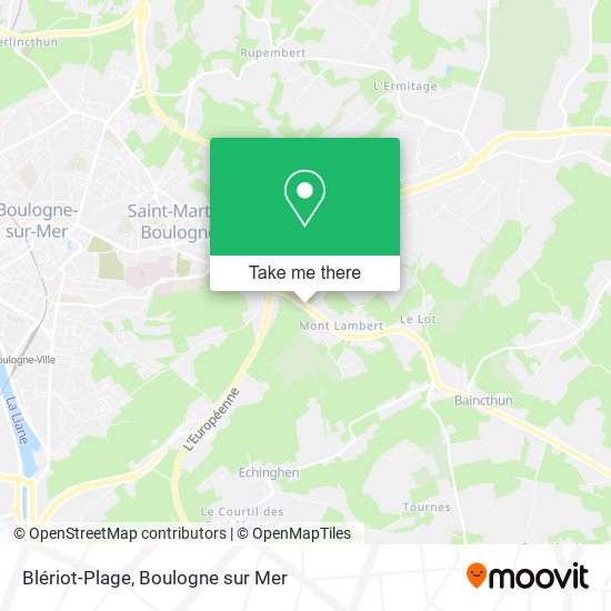 Blériot-Plage map