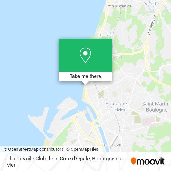 Mapa Char à Voile Club de la Côte d'Opale