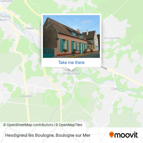 Hesdigneul lès Boulogne map