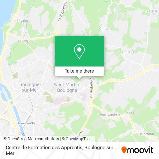 Mapa Centre de Formation des Apprentis