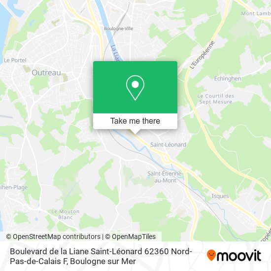 Mapa Boulevard de la Liane Saint-Léonard 62360 Nord-Pas-de-Calais F