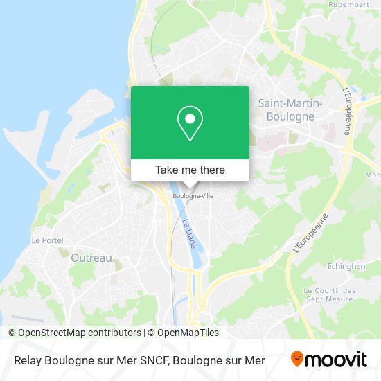 Relay Boulogne sur Mer SNCF map