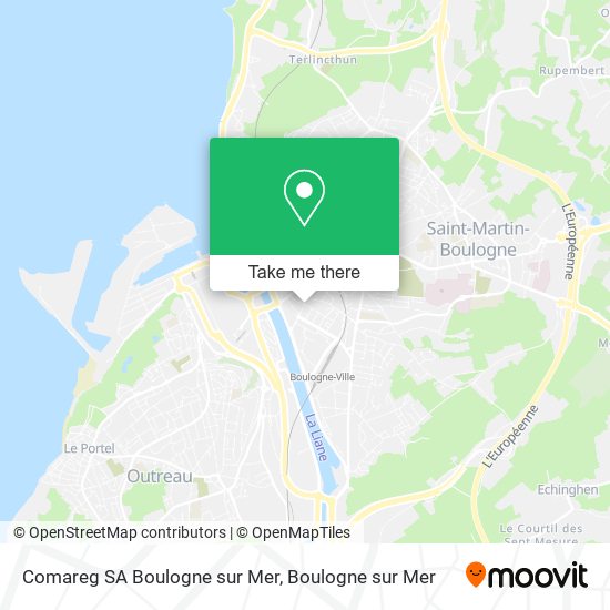 Mapa Comareg SA Boulogne sur Mer