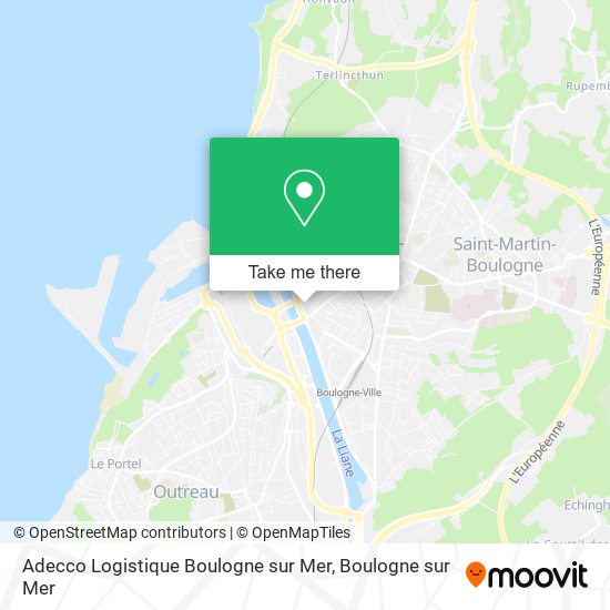 Mapa Adecco Logistique Boulogne sur Mer