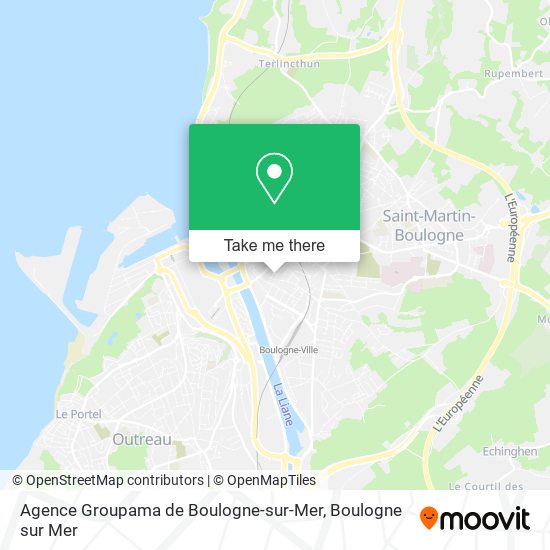 Mapa Agence Groupama de Boulogne-sur-Mer