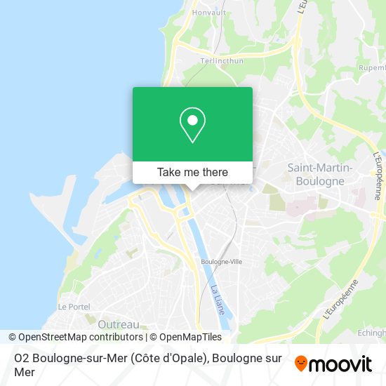 Mapa O2 Boulogne-sur-Mer (Côte d'Opale)