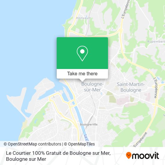 Mapa Le Courtier 100% Gratuit de Boulogne sur Mer