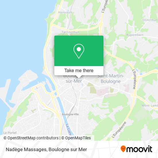 Nadège Massages map