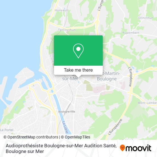 Mapa Audioprothésiste Boulogne-sur-Mer Audition Santé