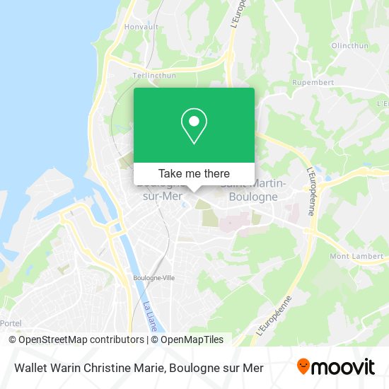 Wallet Warin Christine Marie map