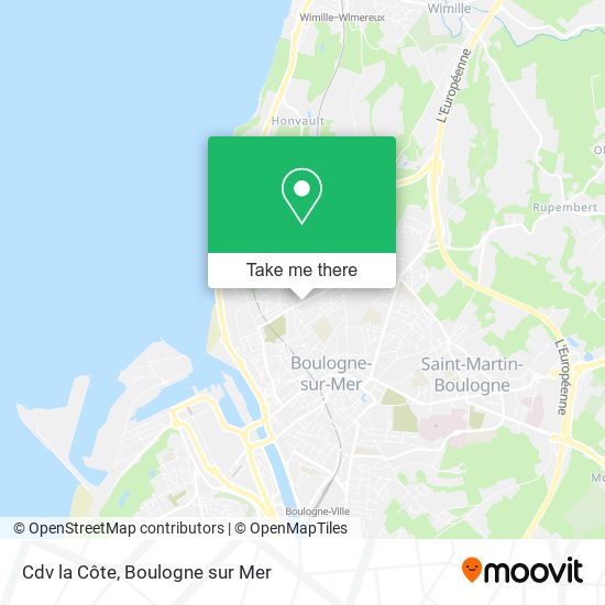 Mapa Cdv la Côte