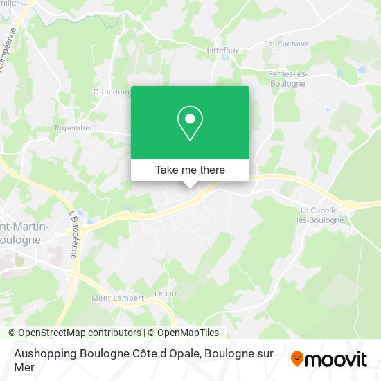 Mapa Aushopping Boulogne Côte d'Opale