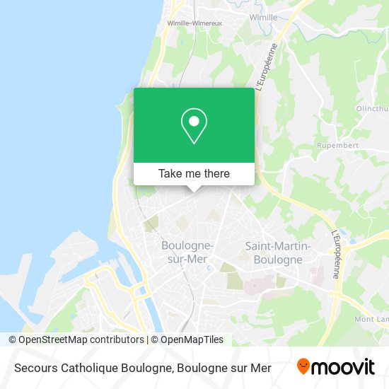 Mapa Secours Catholique Boulogne