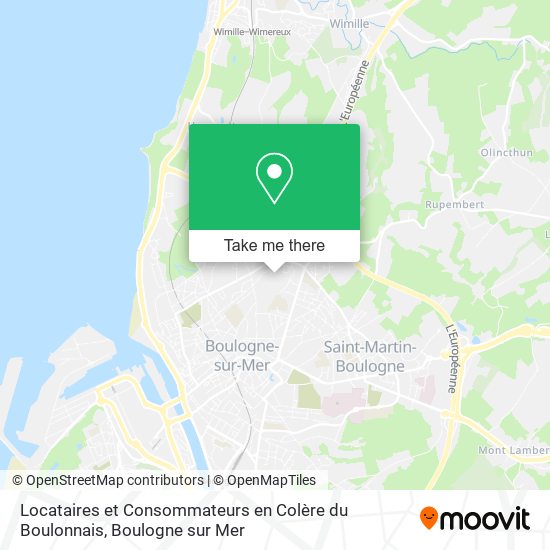 Mapa Locataires et Consommateurs en Colère du Boulonnais