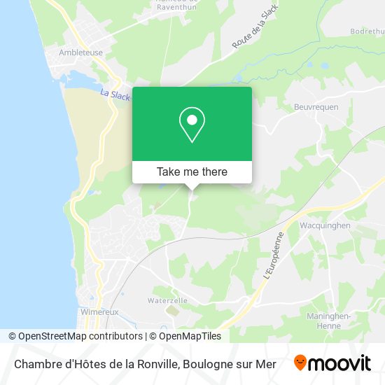 Mapa Chambre d'Hôtes de la Ronville